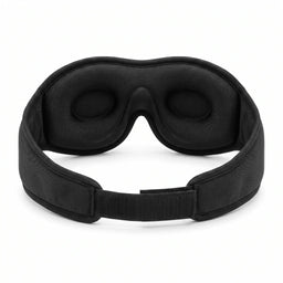 Inside view of the Nurtura 3D sleep mask showing deep cushioned eye cups and an adjustable strap.